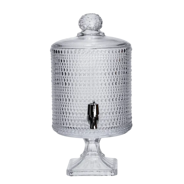 Лимонадница на ножке из толстого стекла на с краном 4,5 л Прозрачный Лимонадница на ножке из толстого стекла на с краном 4,5 л Прозрачный