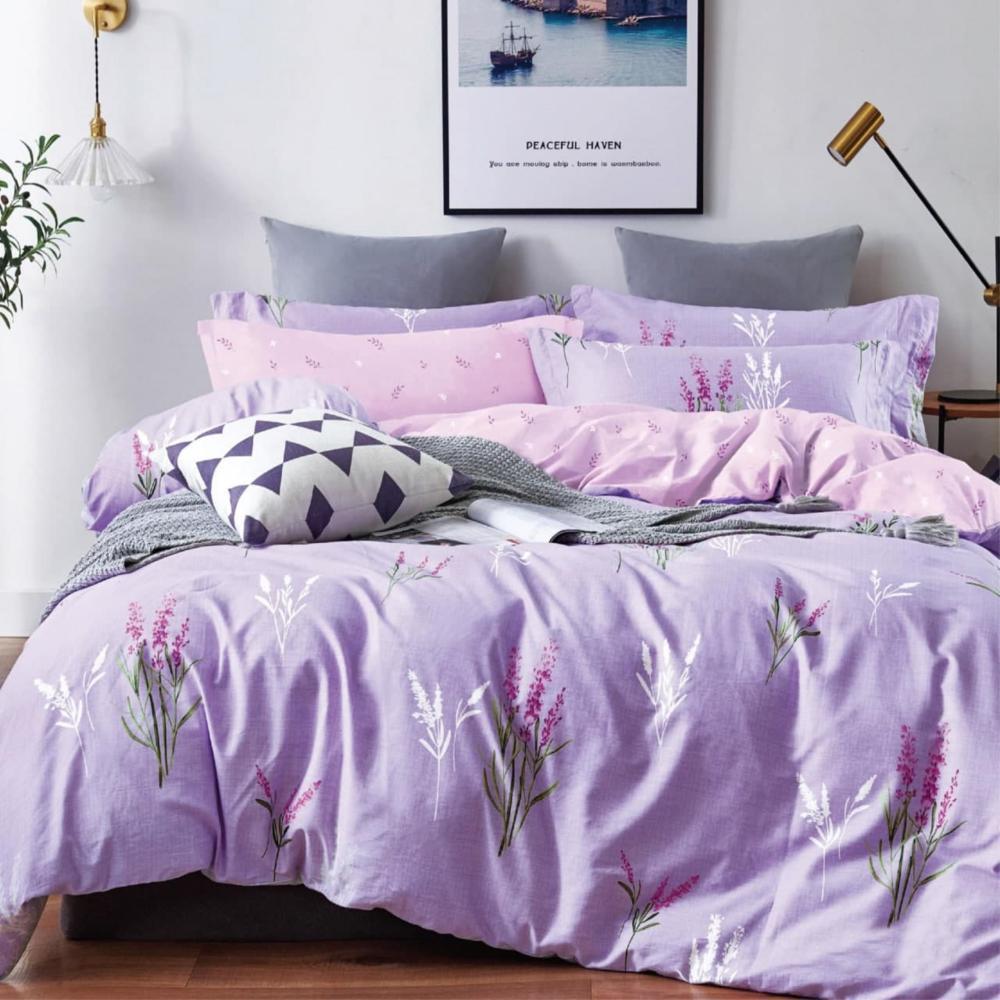 Комплект постельного белья Viluta Лаванда полуторный Ранфорс 21146 Сиренево-розовый (DR010396)