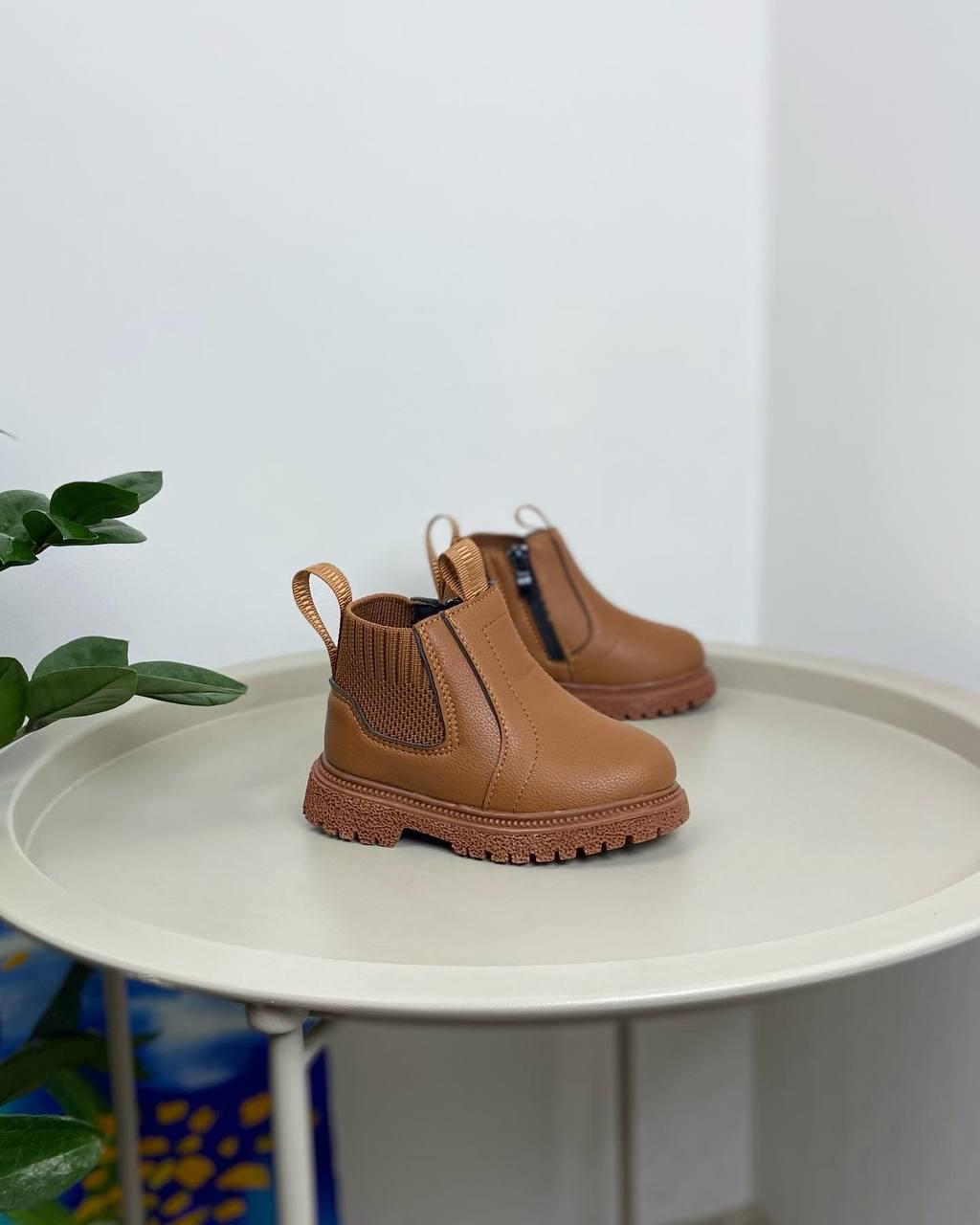 Ботинки детские осенние 1112 р. 21 Коричневый (23181844) - фото 2 Ботинки детские осенние 1112 р. 21 Коричневый (23181844) - фото 2