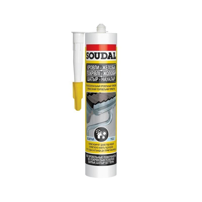Герметик покрівельний Soudal AQUAFIX поліакрилат 280 мл Прозорий (000020000000065101)