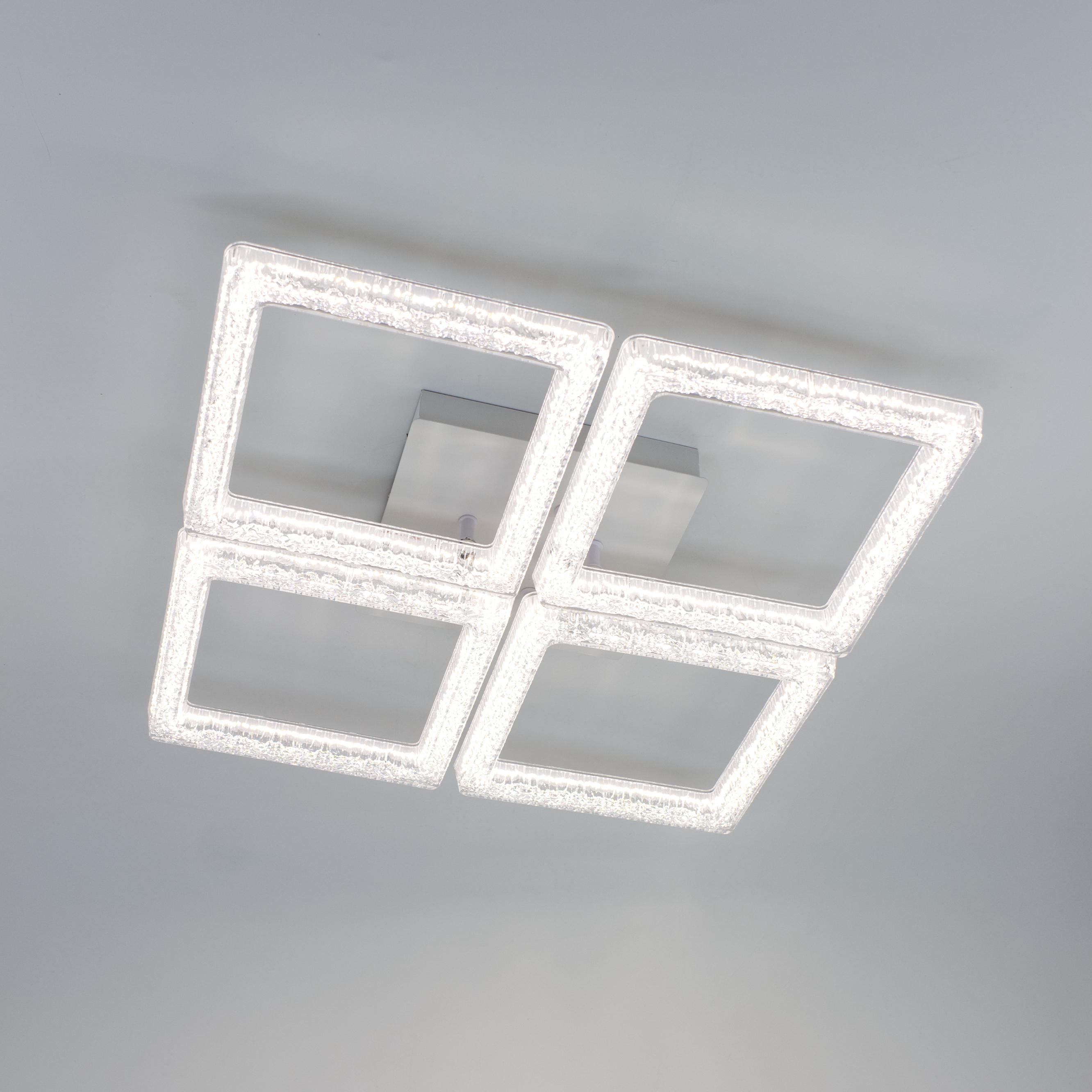 Люстра светодиодная управляемая ESLLSE OBRII 65 Вт 465x465x90 мм Белый (10681) Люстра светодиодная управляемая ESLLSE OBRII 65 Вт 465x465x90 мм Белый (10681)