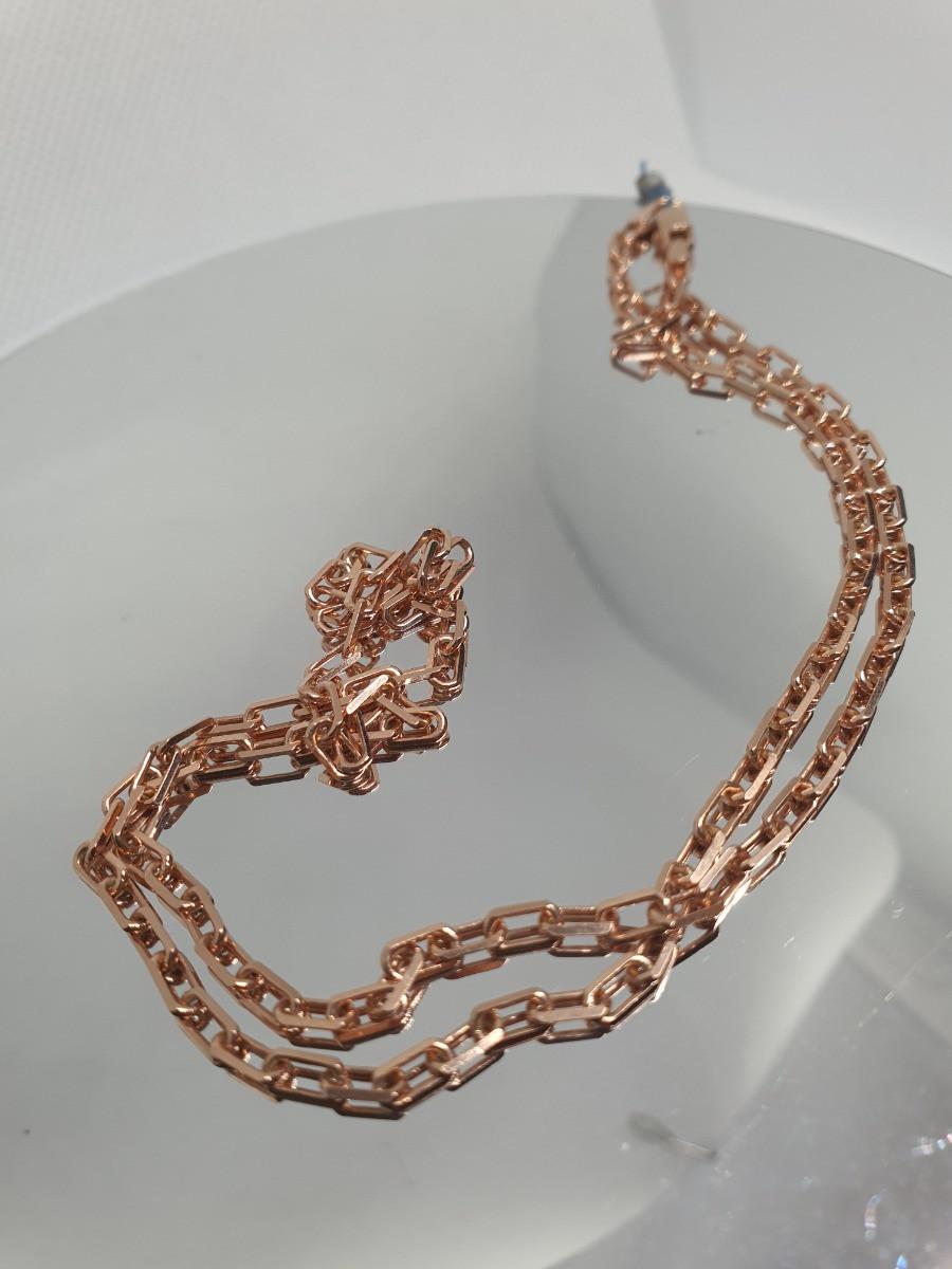 Цепочка Серебряная Якорное плетение позолота 50 см (ап-80)