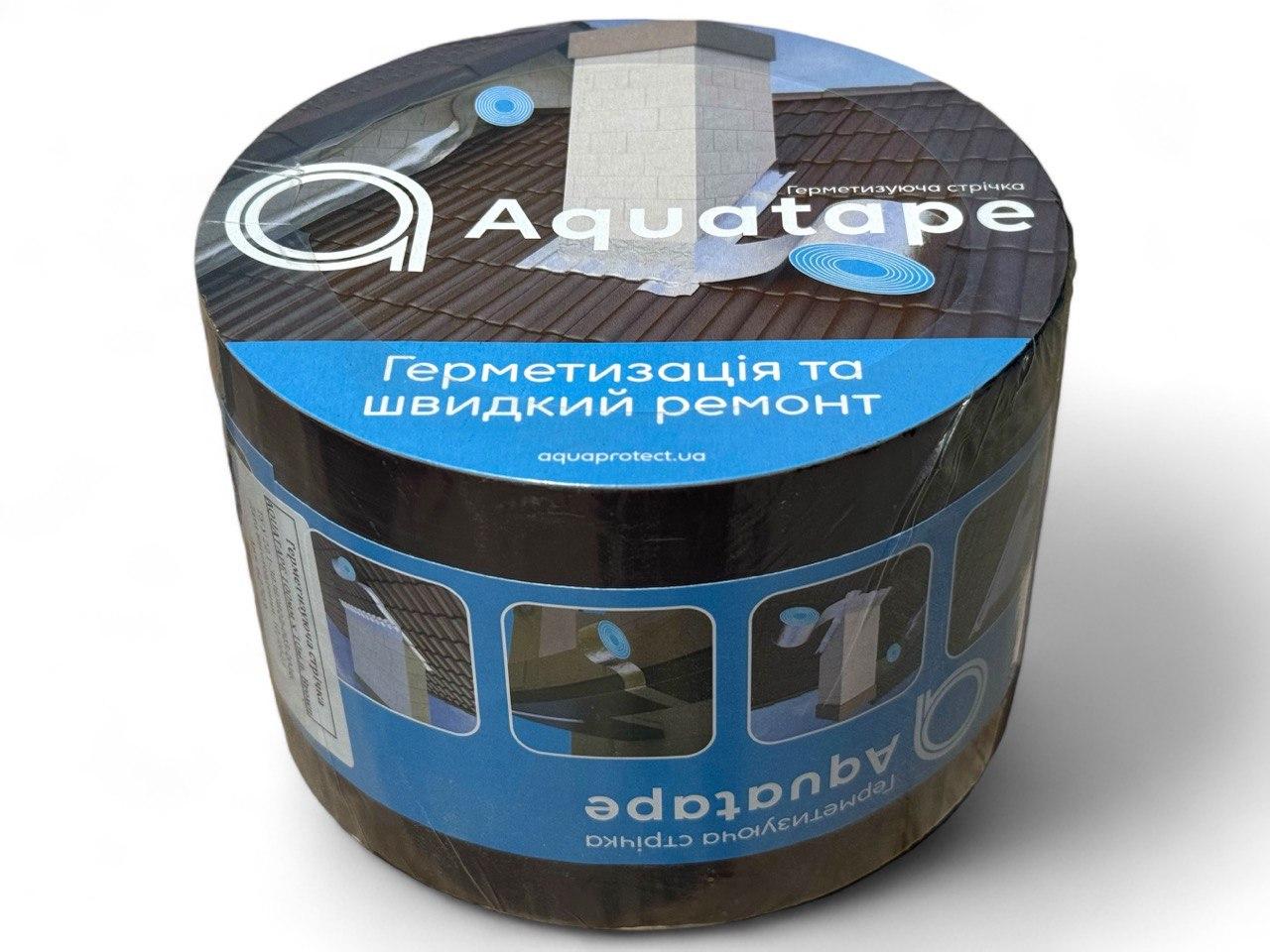 Стрічка герметизуюча бітумна AQUATAPE 100 мм х 10 м Aiu/Brown RAL 8017 (62723) Стрічка герметизуюча бітумна AQUATAPE 100 мм х 10 м Aiu/Brown RAL 8017 (62723)
