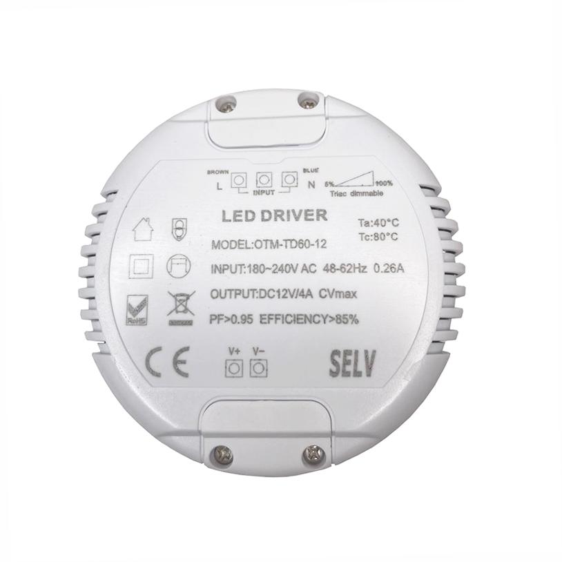 Блок питания Premium диммируемый 60W 12V для LED ленты круглый