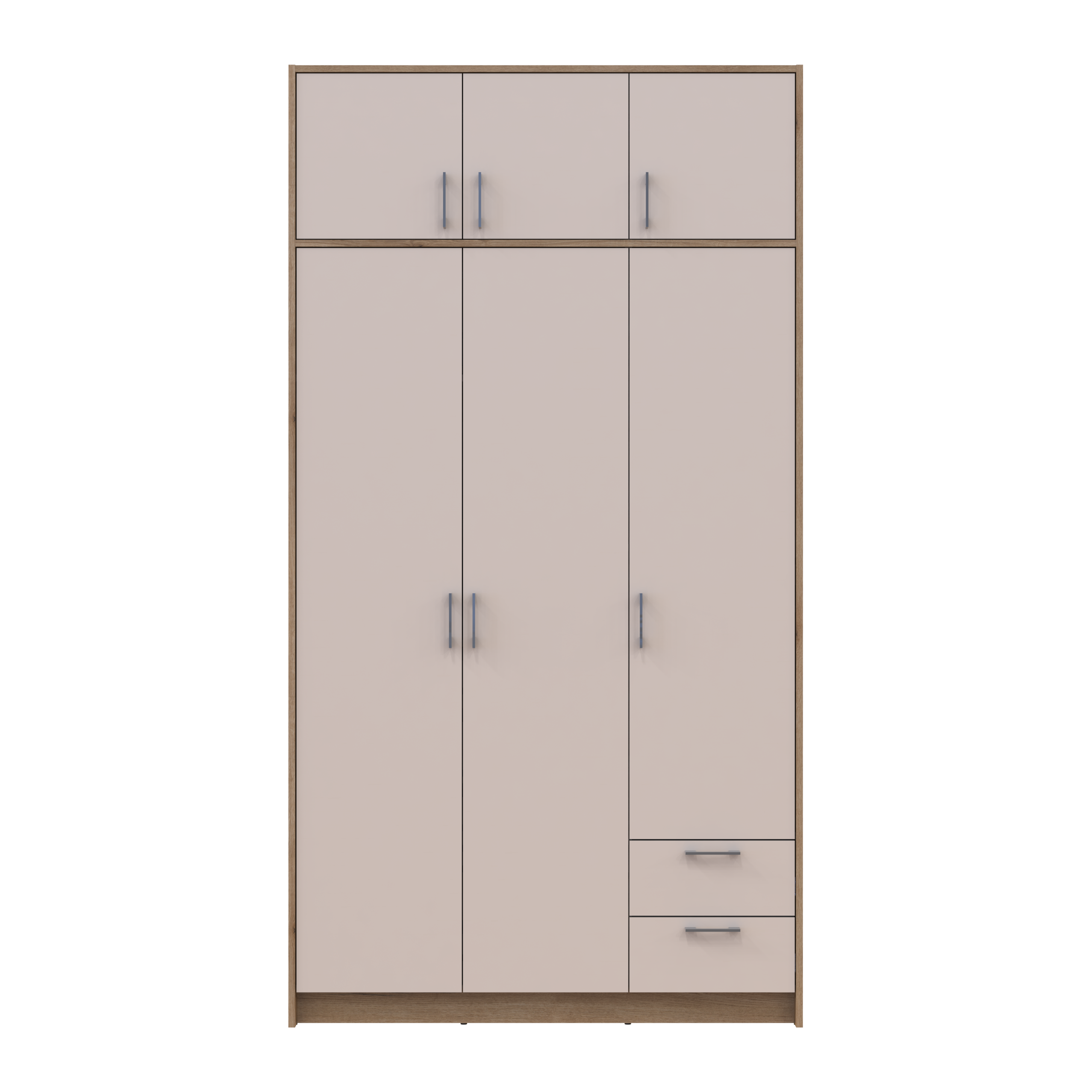 Шафа для одягу Ронді з антресолею 3 ДСП 121х52х236 см Дуб Артізан/Кашемір (80737819) - фото 7 Шафа для одягу Ронді з антресолею 3 ДСП 121х52х236 см Дуб Артізан/Кашемір (80737819) - фото 7