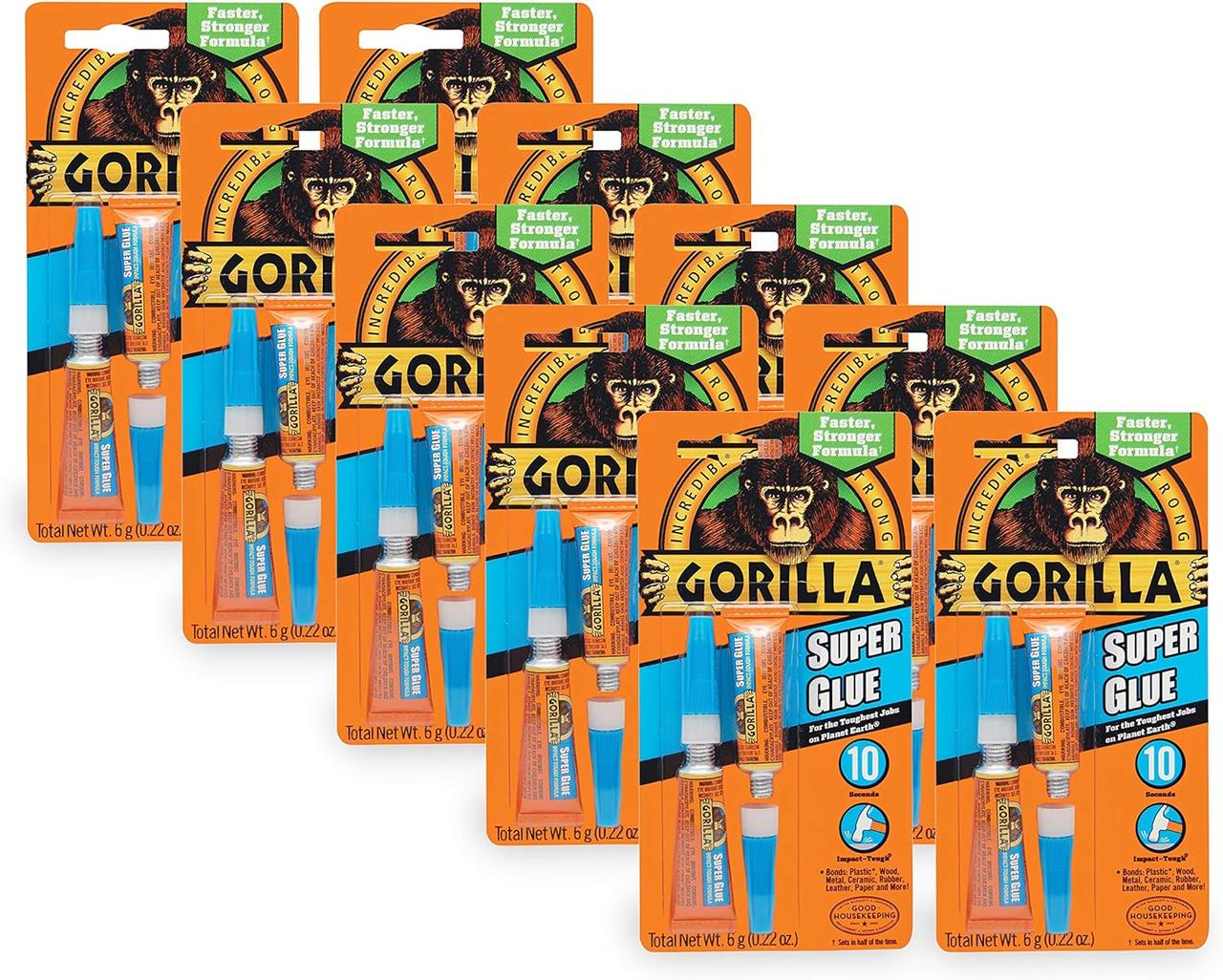Клей GORILLA 2 шт. по 3 грами 10 уп. Прозорий