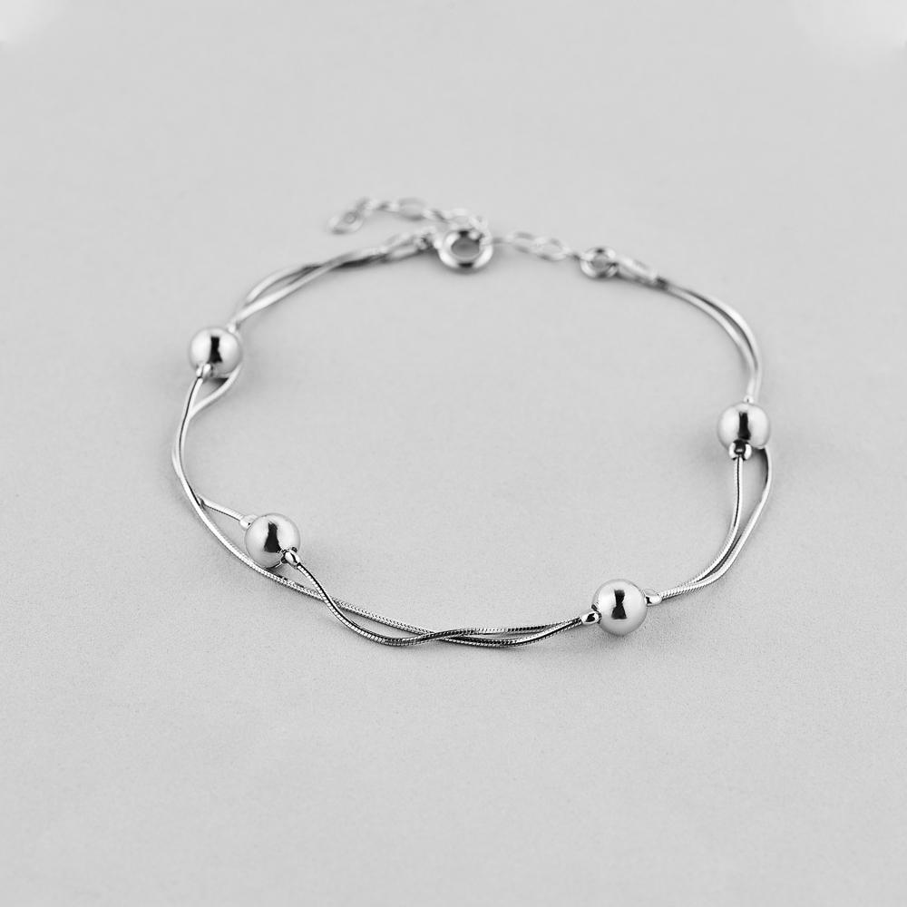 Браслет серебряный Minimal Серебряная ночь (ф-1/06р/18-подв)