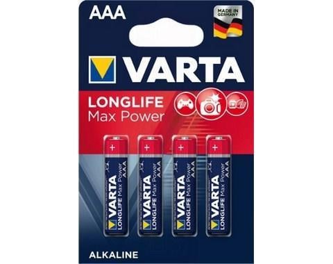Батарейки Varta минипальчиковые Longlife Maxpower AAA/LR03 4 шт. (18721)