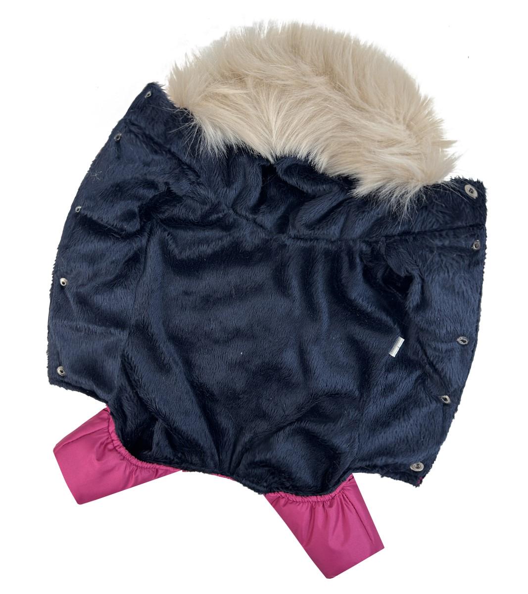 Комбінезон зимовий для собак дівчат Dogs Bomba р. 2 Малиновий - фото 4