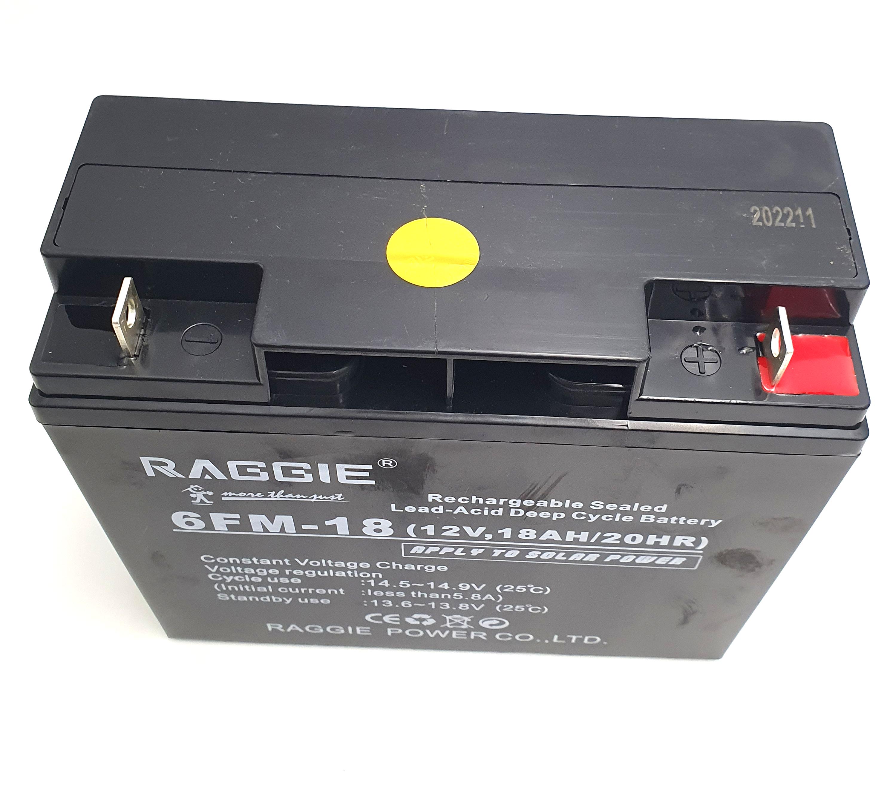 Акумулятор до ДБЖ AGM 12v 18A RAGGiE 6FM-18 12В 18Ач (12V,18AH/20HR) - фото 2