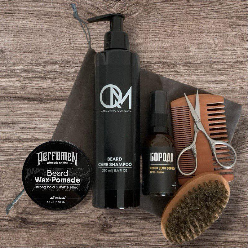 Набор для бороды QM/тоник лайм/воск (0011МВ) - фото 2 Набор для бороды QM/тоник лайм/воск (0011МВ) - фото 2