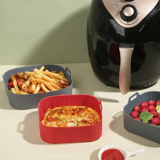 Форма квадратная силиконовая для аэрогриля мультипечи и фритюрницы 15 см Красный (RU-8955) - фото 2 Форма квадратная силиконовая для аэрогриля мультипечи и фритюрницы 15 см Красный (RU-8955) - фото 2