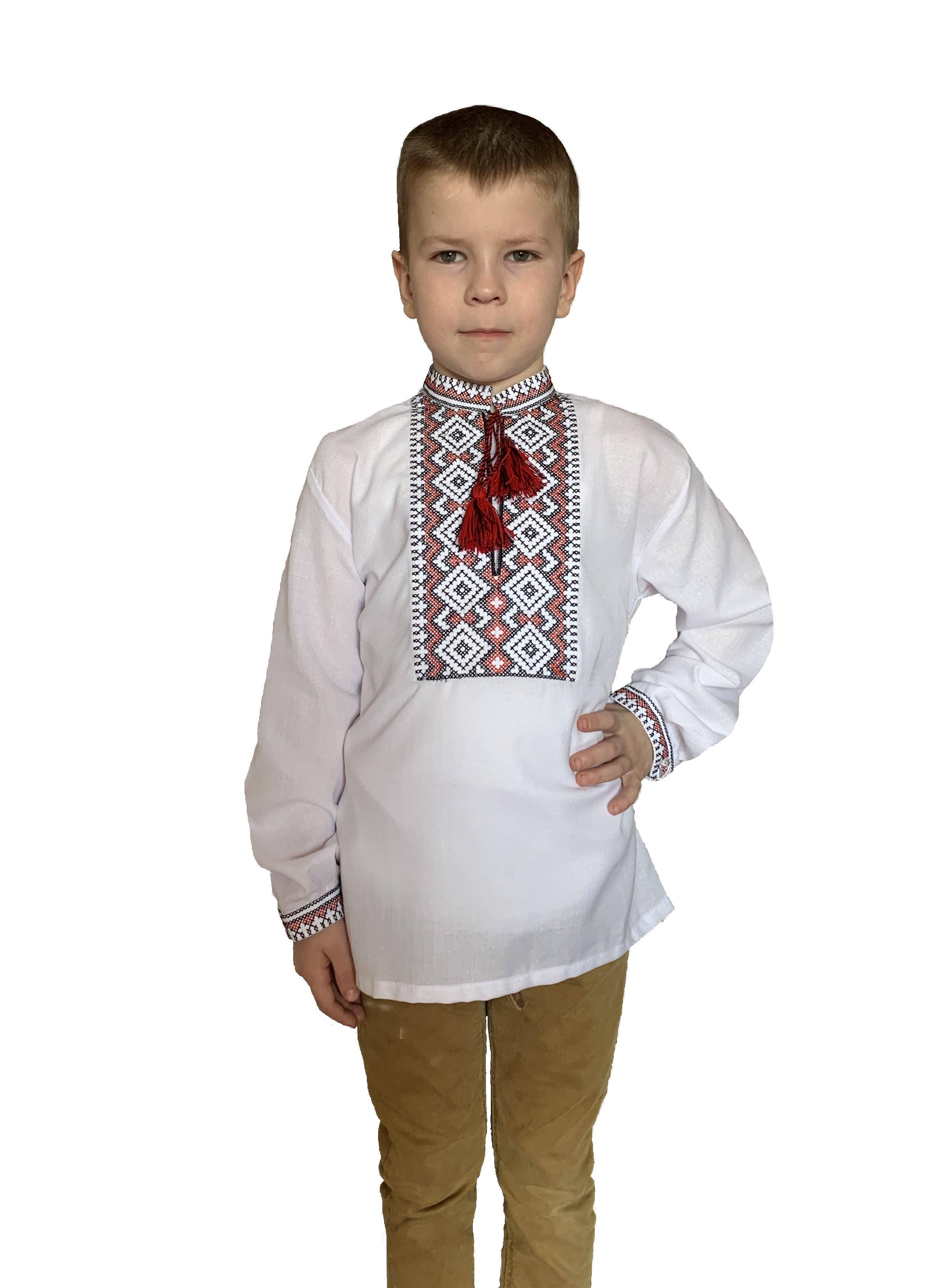 Вышиванка детская Скрипка красная для мальчика 92 см Белый (25164977) Вышиванка детская Скрипка красная для мальчика 92 см Белый (25164977)