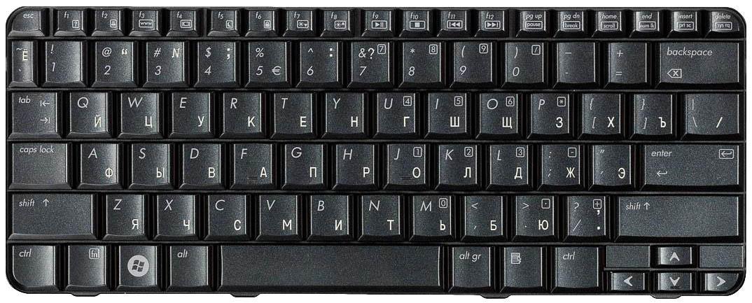 Клавиатура для ноутбука HP Pavilion TX1000/TX2000/TX2500 Black/Metallic