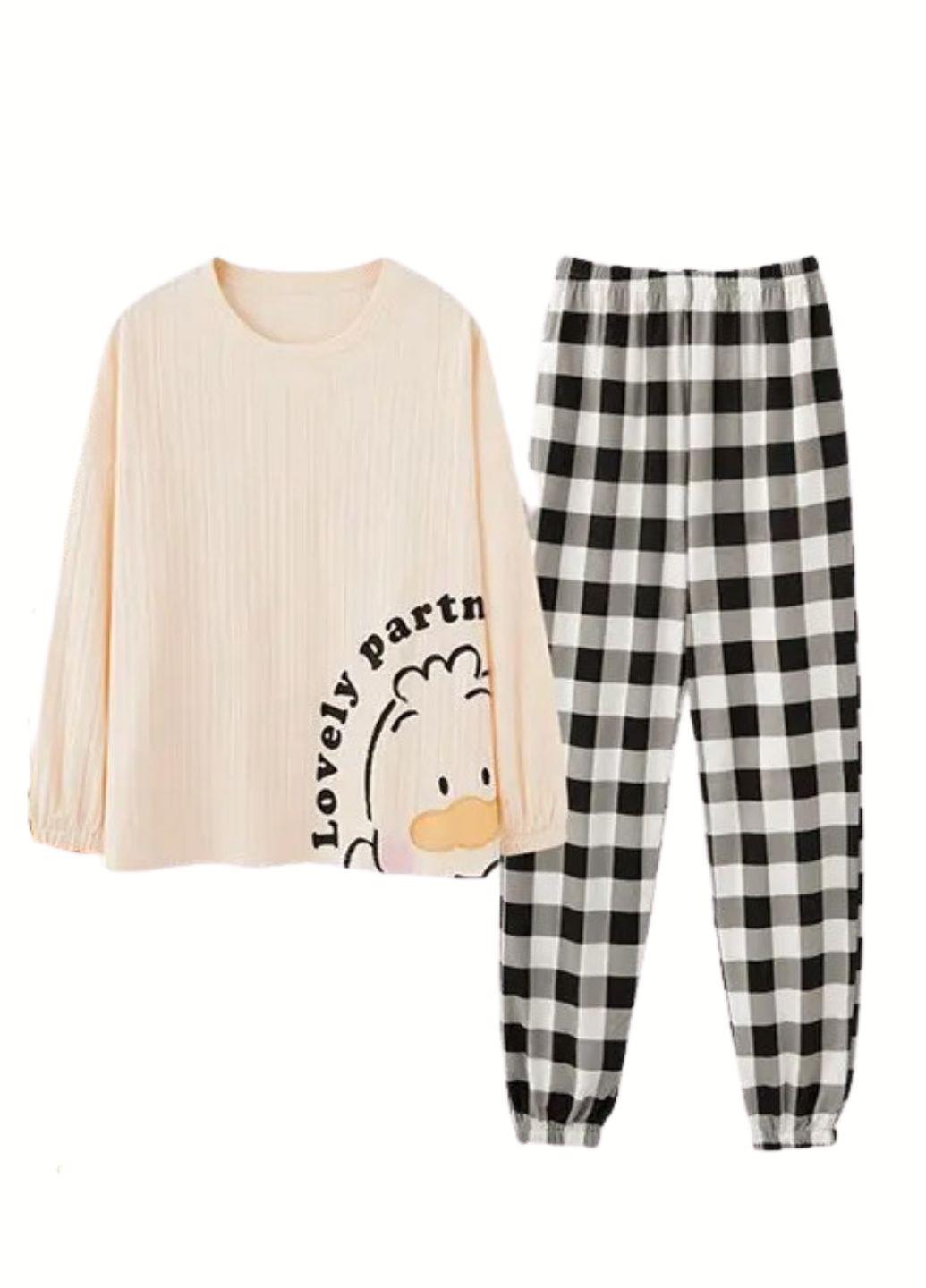 Пижама женская с длинным рукавом Милый утенок 422-48 XXL 1 шт.