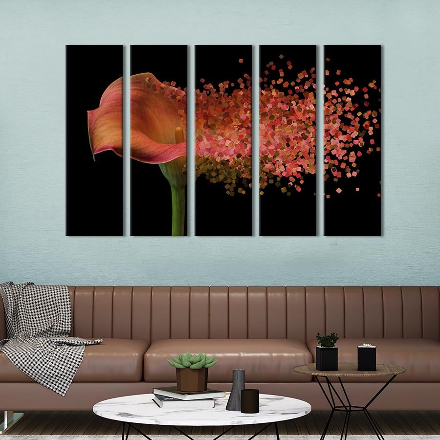 Картина на холсте Утонченная оранжевая калла 87x50 см (845-51)