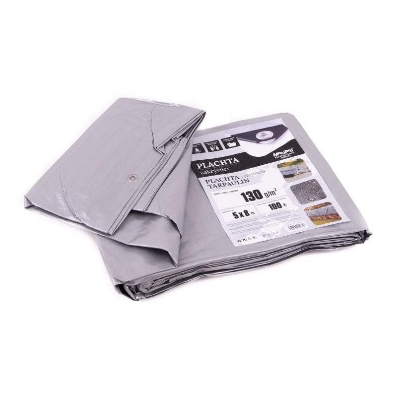Брезент водонепроницаемый Lobster 130 г/м2 усиленные углы 5х8 м Серый (2568898651)