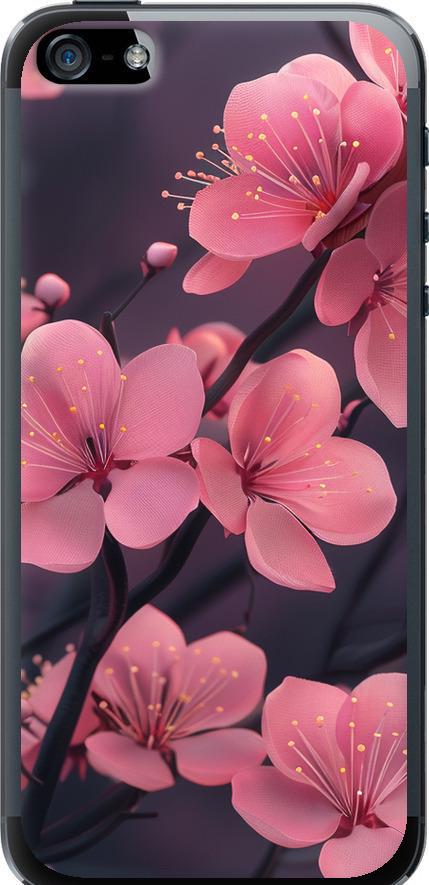 Чехол на iPhone 5 Пурпурная сакура (6075u-18-42517) Чехол на iPhone 5 Пурпурная сакура (6075u-18-42517)