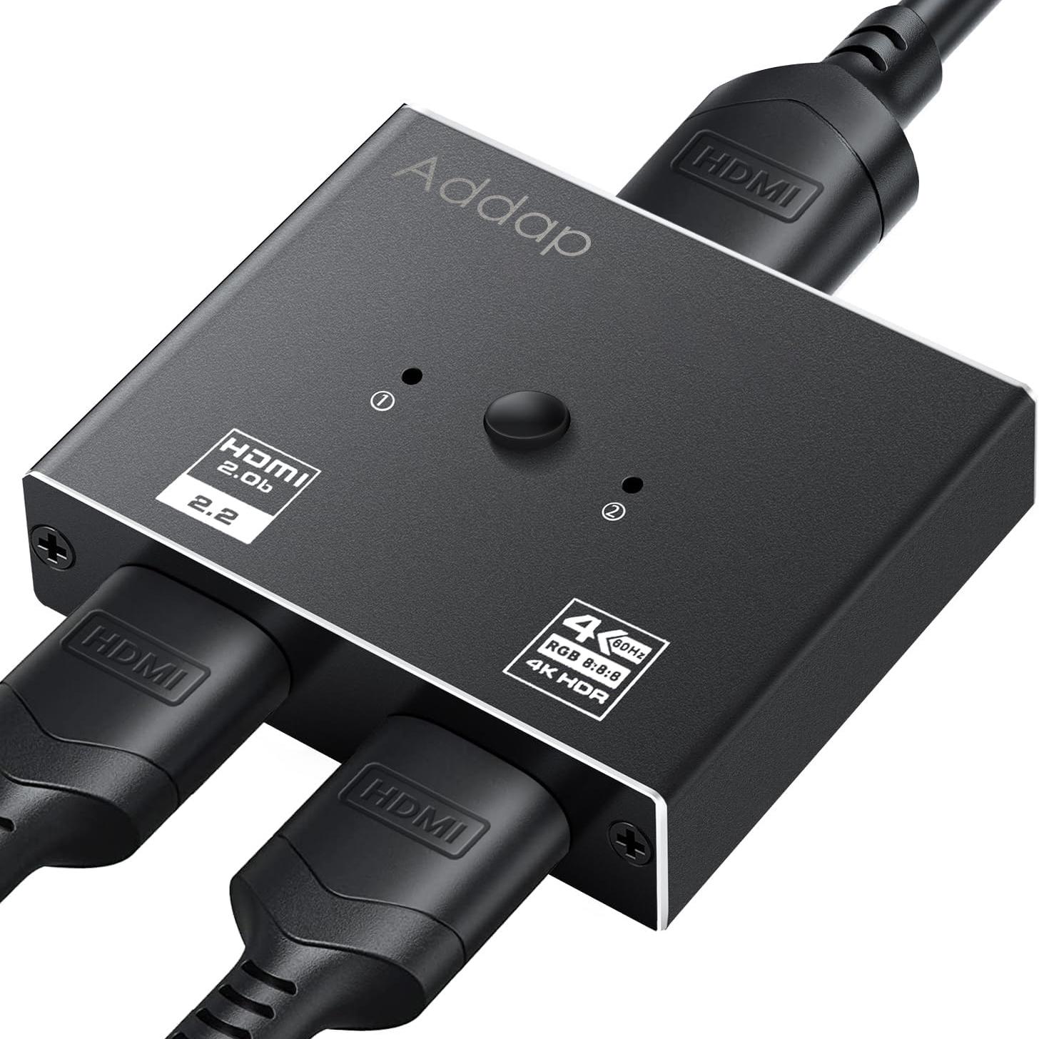 Переключатель/разветвитель двухсторонний HDMI Addap HVS-04 на 2 канала 4K
