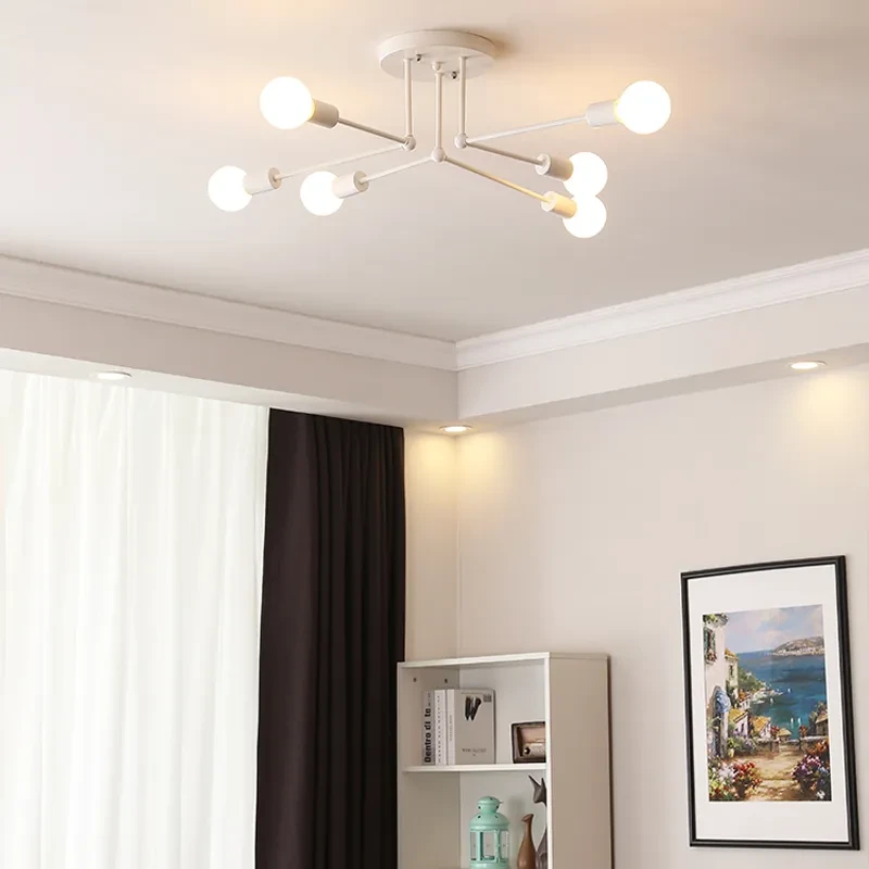 Люстра лофт 6xE27х25LED R Белый Люстра лофт 6xE27х25LED R Белый
