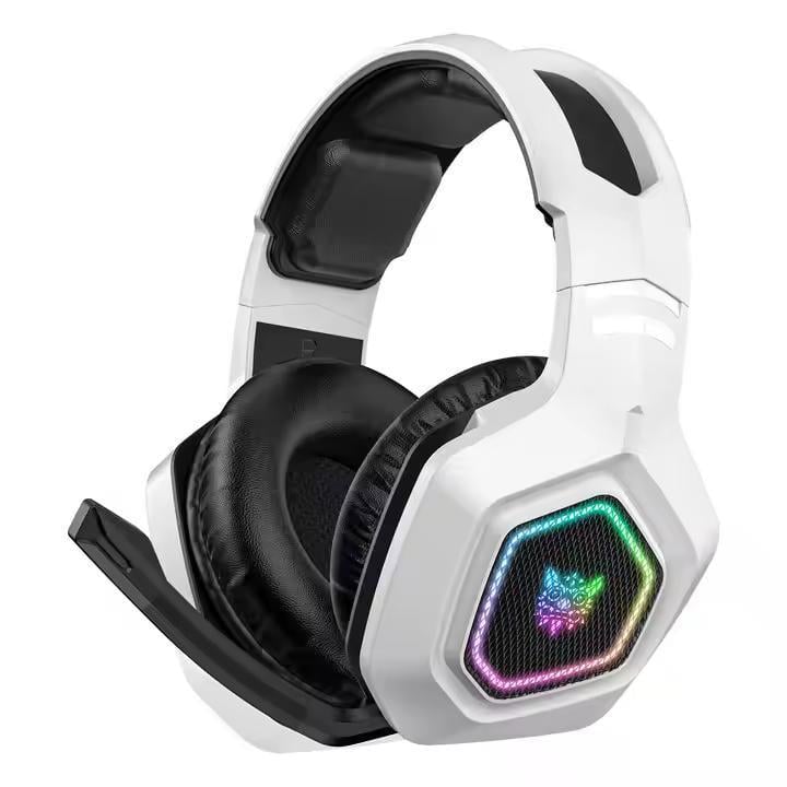 Наушники игровые геймерские Onikuma B100 Bluetooth LED с микрофоном White (26389521)