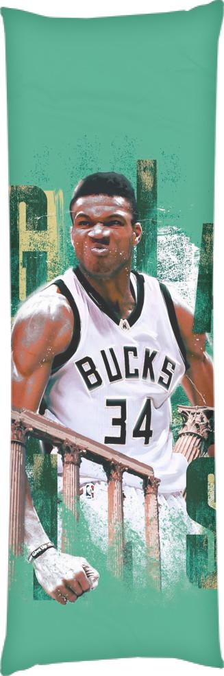 Подушка дакимакура Giannis Antetokounmpo 1 40x100 см (13546258)