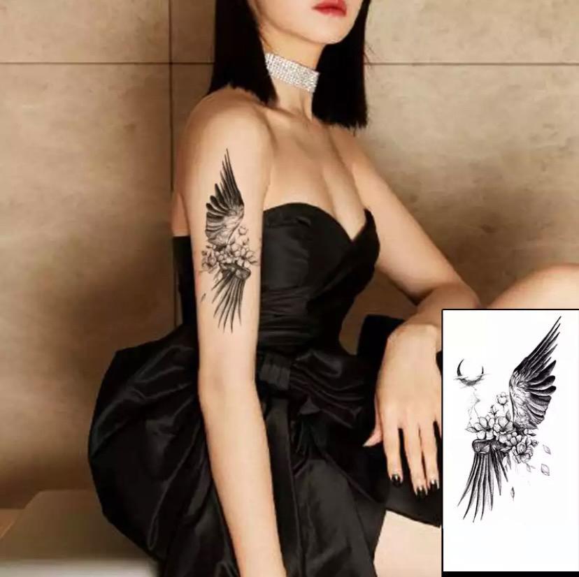 Тату тимчасове водостійке 3D велике Крила FF-114 17,5х8,5 см (4419571) - фото 2 Тату тимчасове водостійке 3D велике Крила FF-114 17,5х8,5 см (4419571) - фото 2