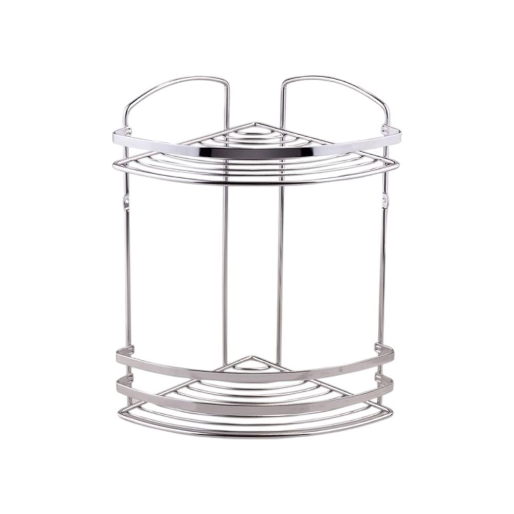 Полка угловая двухуровневая для ванны Tekno-tel BK082SS Серый