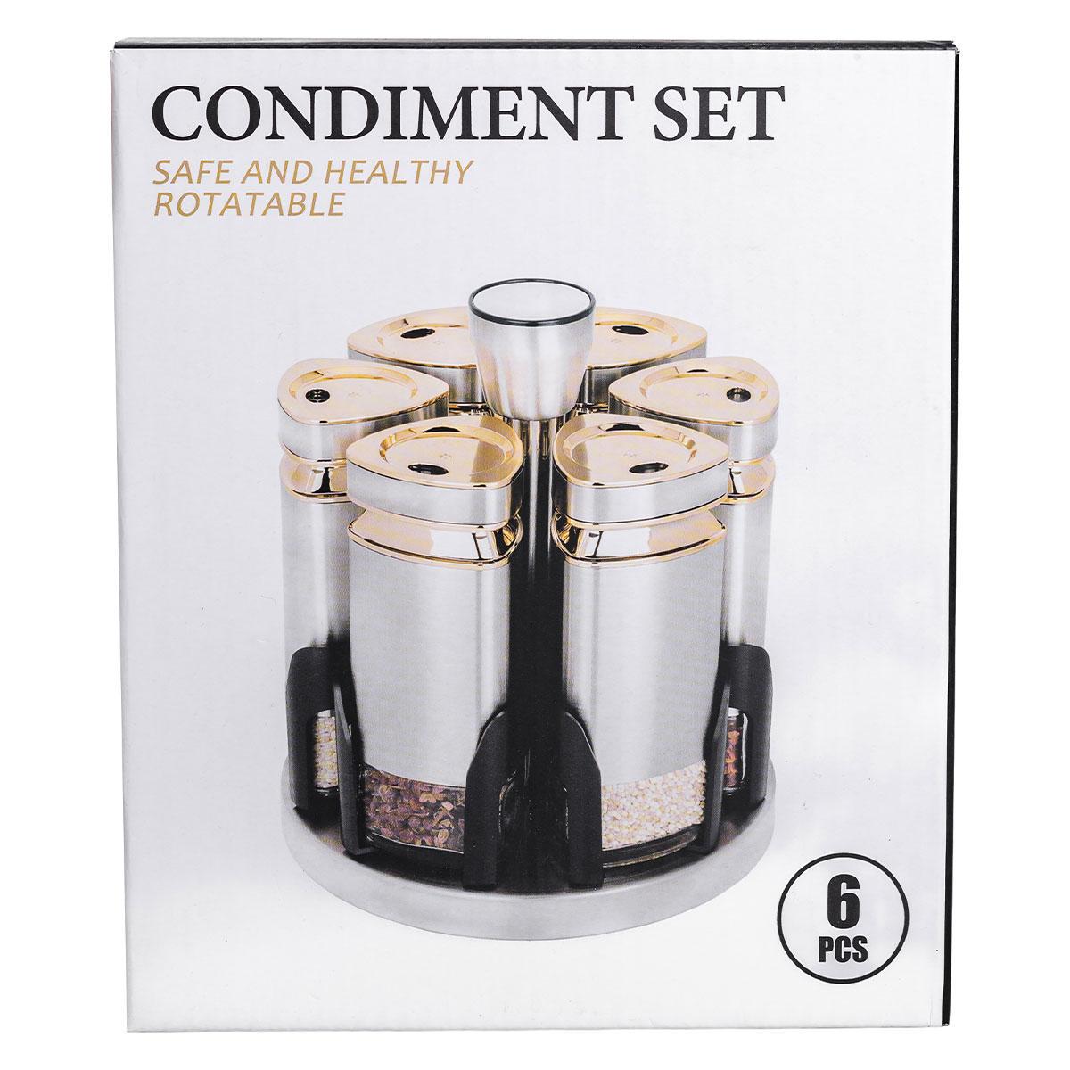 Набір баночок для спецій карусель 6 шт. 120 мл (HP-1332) - фото 8