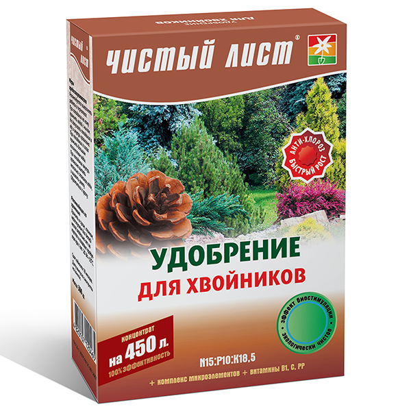Удобрение Чистый лист кристалл для хвойников Удобрение Чистый лист кристалл для хвойников