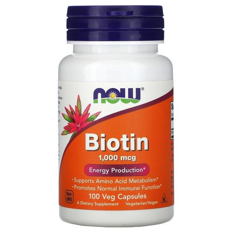 Витамины Now Foods Biotin 1000 мкг 100 капсул
