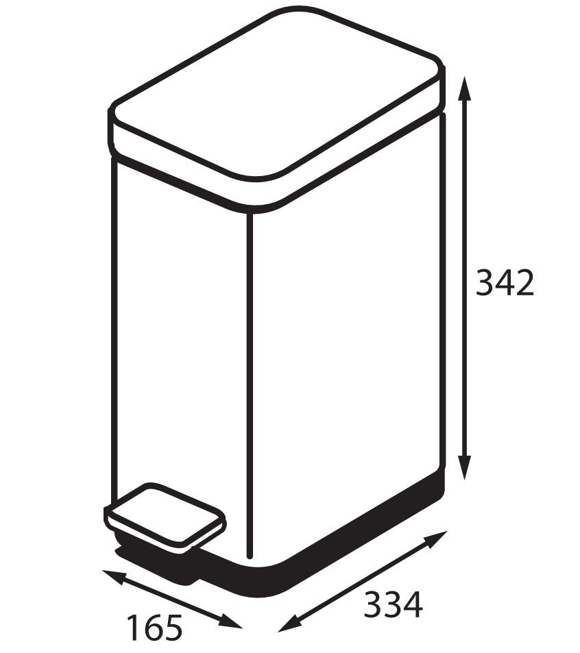 Мусорное ведро с плавным закрытием Koer TC-010210-08 прямоугольное 10 л Белый (KR5598) - фото 8 Мусорное ведро с плавным закрытием Koer TC-010210-08 прямоугольное 10 л Белый (KR5598) - фото 8