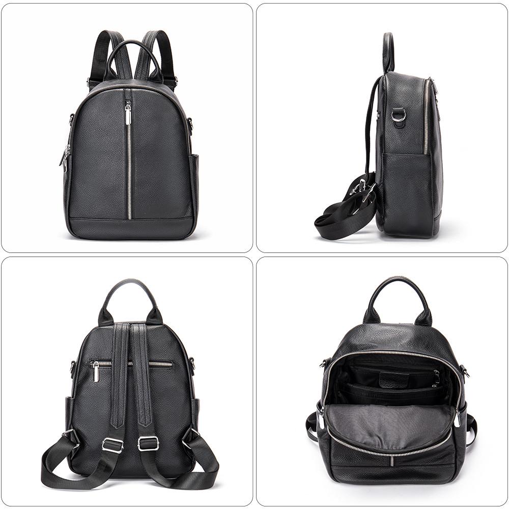 Рюкзак жіночий Lorian з натуральної шкіри і вертикальним карманом Чорний (LR 25BG8126-black) - фото 5 Рюкзак жіночий Lorian з натуральної шкіри і вертикальним карманом Чорний (LR 25BG8126-black) - фото 5