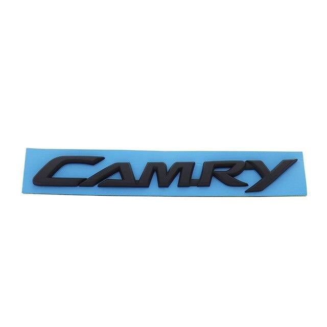 Эмблема надпись Camry Toyota ABS 17х2 см Черный матовый (1704367577)