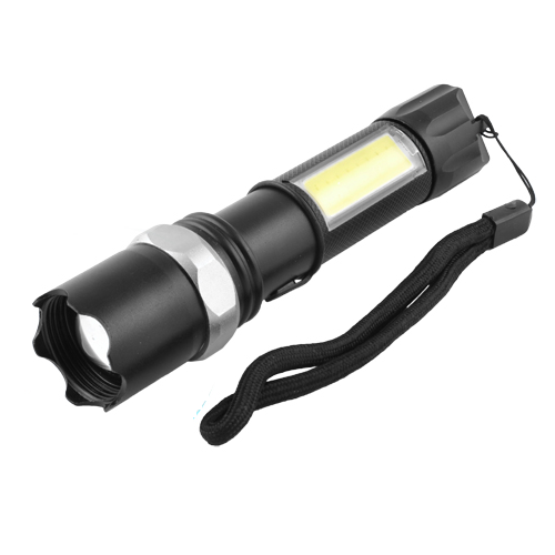 Ліхтар ручний 8626C-XPE COB ЗУ microUSB zoom Box Чорний