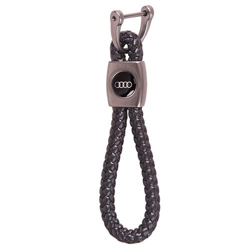 Брелок плетеный CN Audi кожзам со скобой (409087)