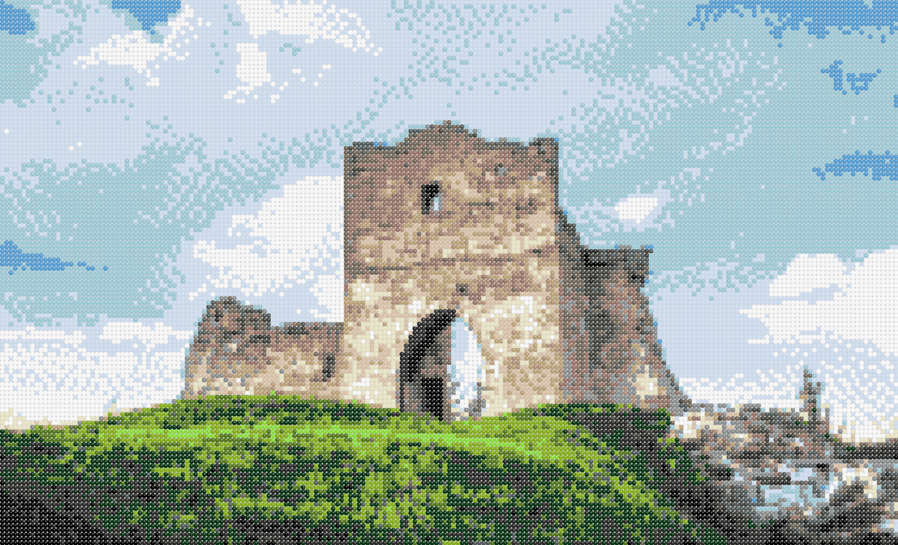 Схема вышивки бисером Кременецкий замок (1222592068)