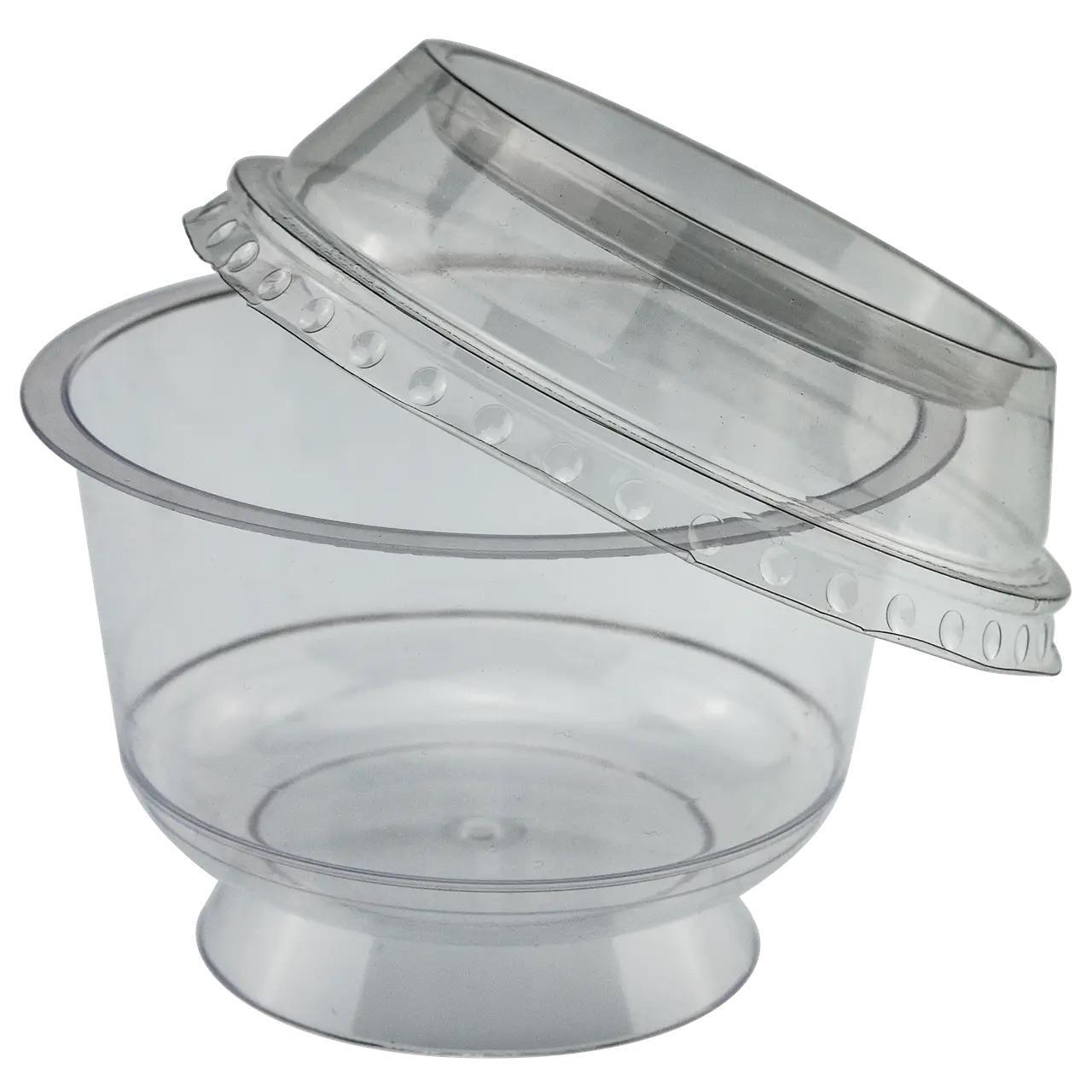 Стакан десертный стеклоподобный с крышкой 200 мл 50 шт. (DC-0024) - фото 2 Стакан десертный стеклоподобный с крышкой 200 мл 50 шт. (DC-0024) - фото 2