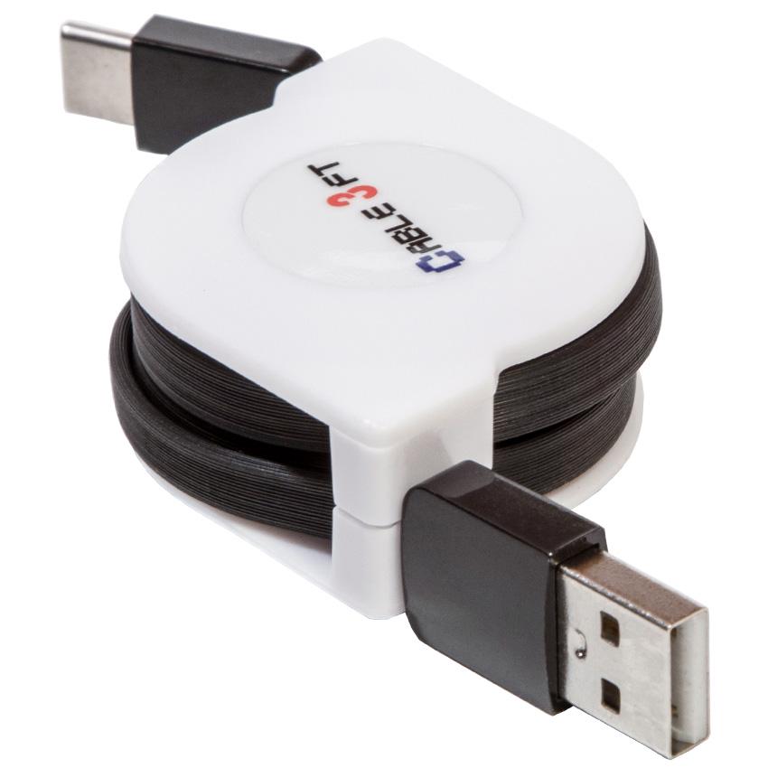 Дата кабель рулетка USB-Type C 1 м Tolus 3FT - фото 4