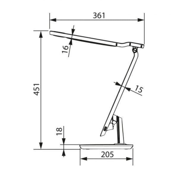 Лампа настільна світлодіодна Horoz Electric Ebru 10 W Сріблястий (54844) - фото 6