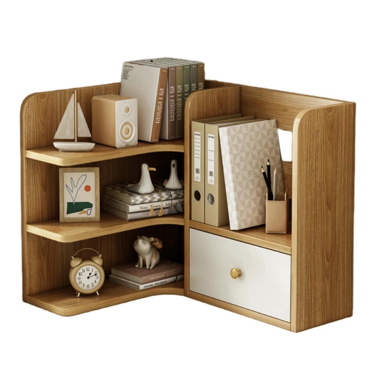 Полка-надстройка настольная из дерева Лаксин тектона-зефир (АКД-00772420)