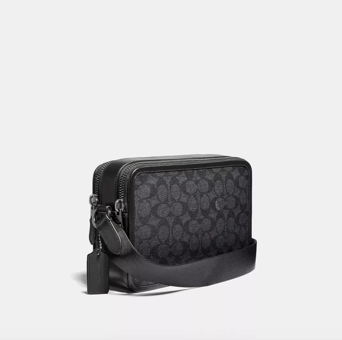 Сумка мужская кроссбоди Coach Charter Signature Canvas Черный