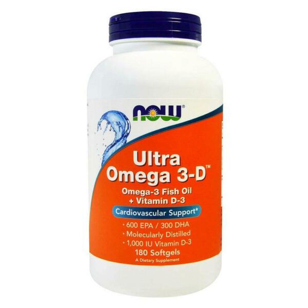 Омега 3 NOW Foods Ultra Omega 3-D 180 Softgels