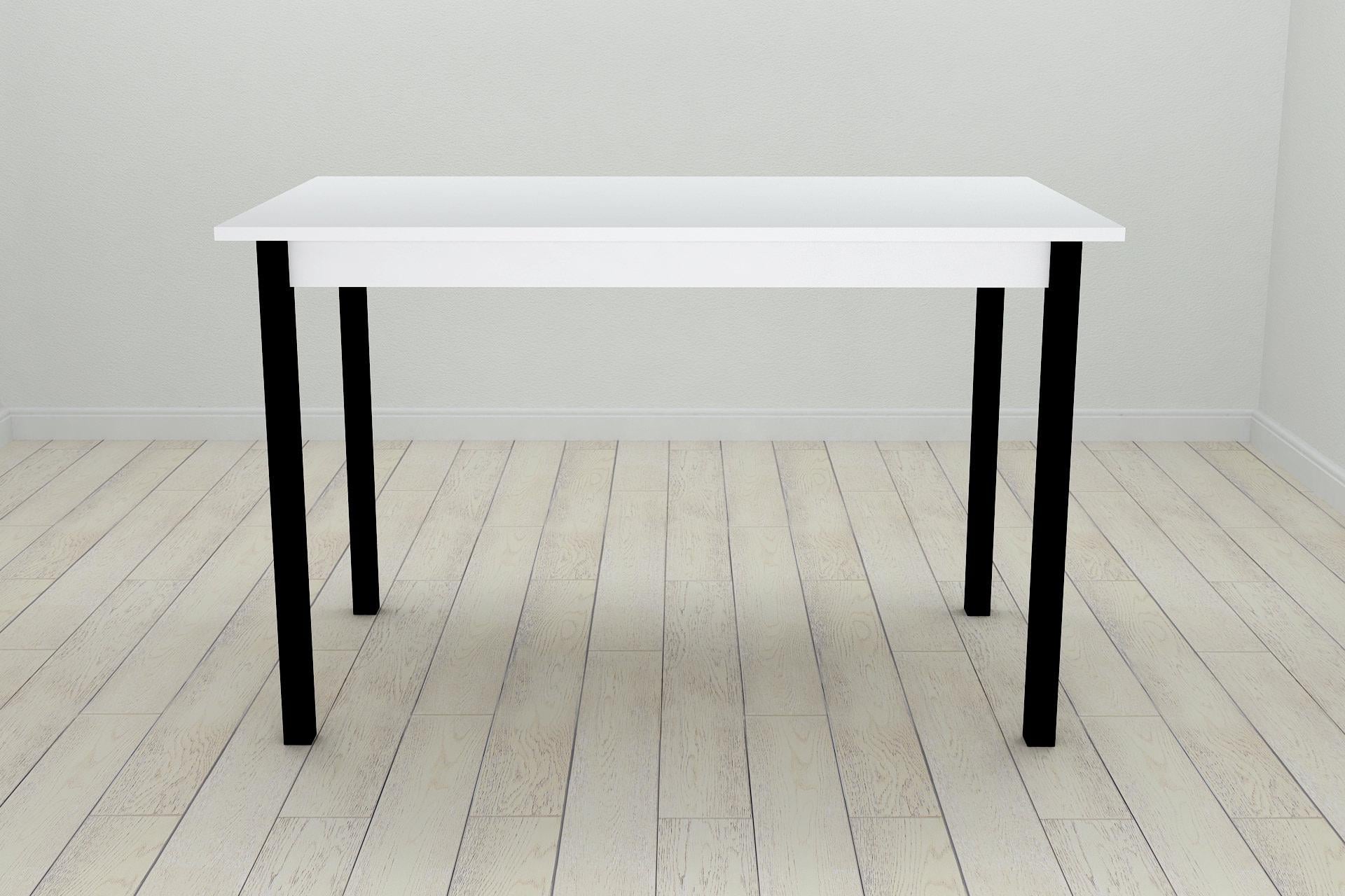 Обеденный стол Ferrum-decor Марио ДСП 16 мм 75x120x80 см Черный/Белый (FRD-106196)