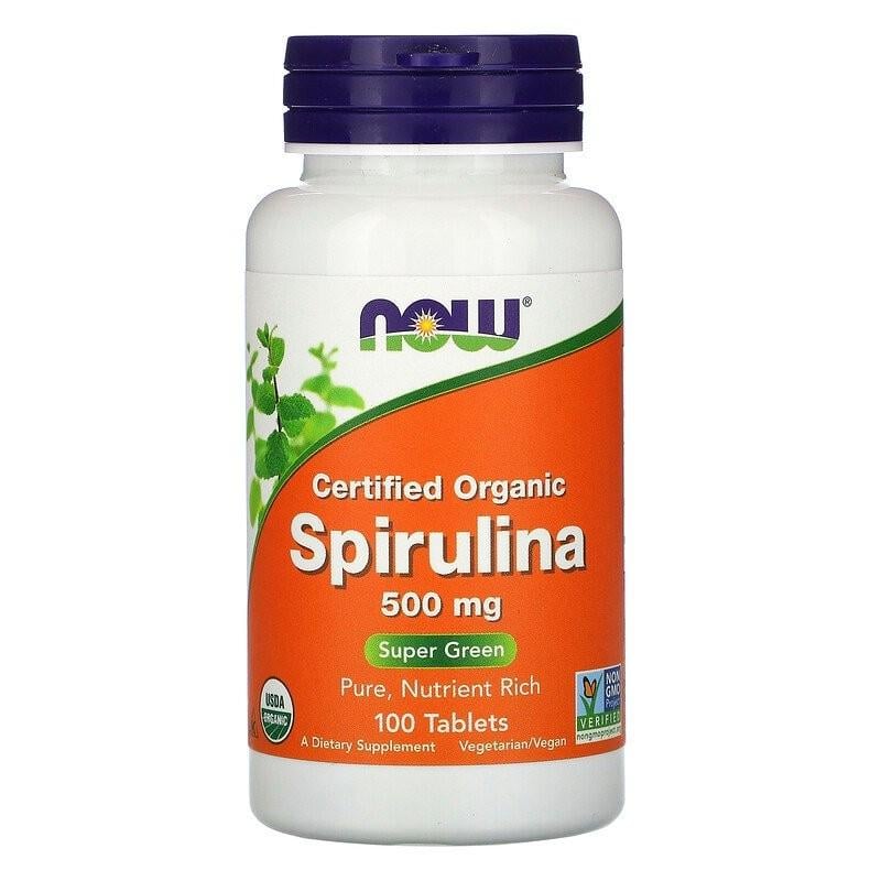 Натуральная добавка Now Foods Spirulina 500 мг 100 таблеток