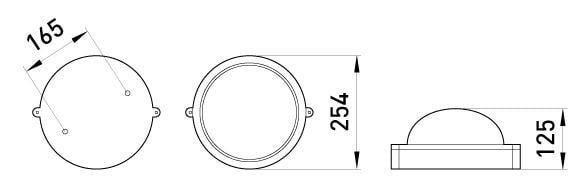 Світильник E.NEXT e.light.1301.1.100.27.white 100W 230V E27 IP54 круглий 254х125 мм Білий (l002019) - фото 4 Світильник E.NEXT e.light.1301.1.100.27.white 100W 230V E27 IP54 круглий 254х125 мм Білий (l002019) - фото 4