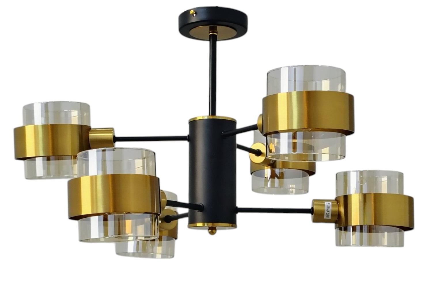 Люстра BR-271S/6 E27 PB+BK (27-188)