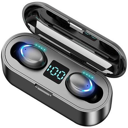 Наушники беспроводные сенсорные Bluetooth TWS F9 Черный (23854016)