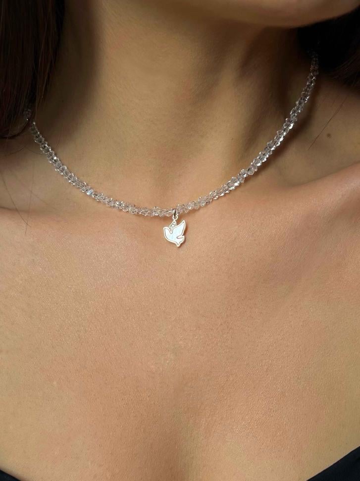 Чокер LeBijou блискучий з перламутровою пташкою (4748) Чокер LeBijou блискучий з перламутровою пташкою (4748)