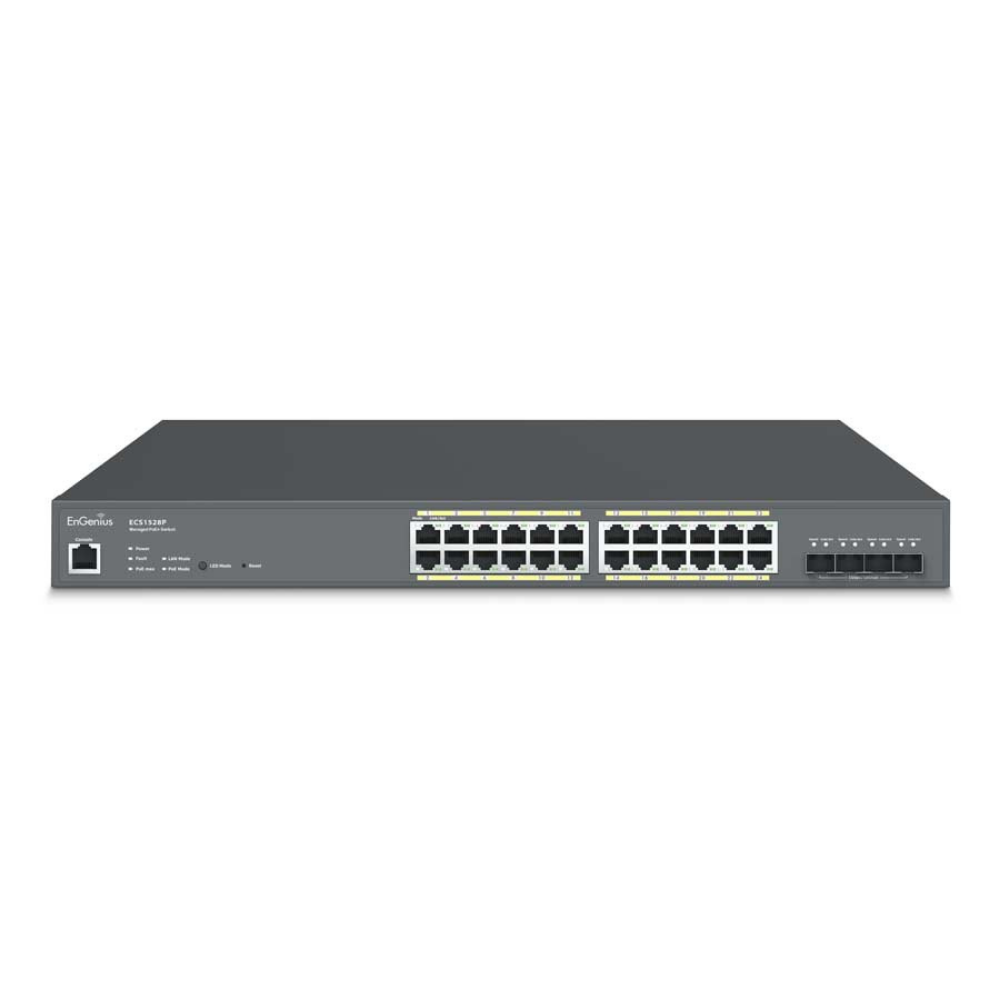 Комутатор EnGenius ECS1528P 24xGbE+4x10Gb SFP+/L2+/240W Cloud (557373)